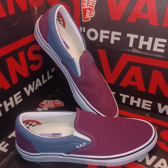 Vans Skate Slip On Moonlight Blue/Mauve Wine Size US Men